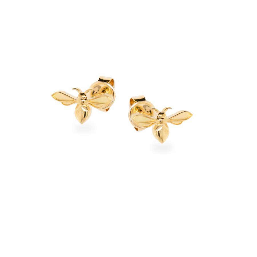 The Bees Stud Earrings Yellow Gold » Soklich & Co.
